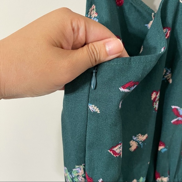 Matilda Jane evergreen hummingbird dream‎ green floral jumpsuit size XS - Picture 8 of 8
